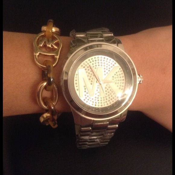 Bundle for @ppanzarino mk watch & bracelet silver