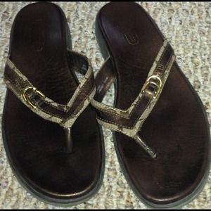 SOLD‼️Coach bronze signature sandals