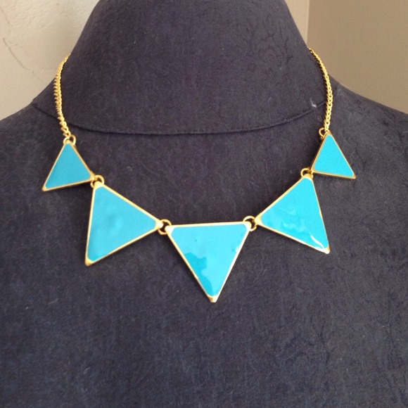 Blue triangle necklace