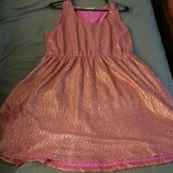 Pink gold rush dress