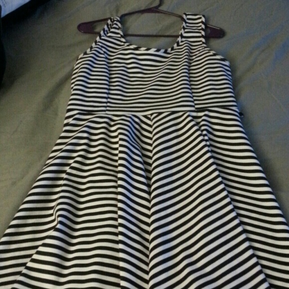 Black and white stripped dress