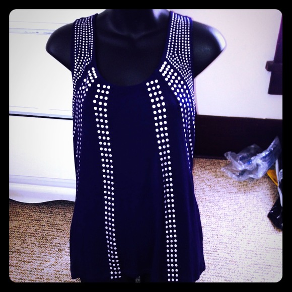 💝 Reserved💝 Navy blue studded tank