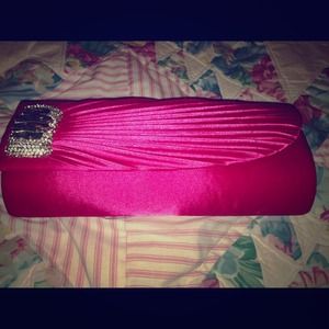Hot pink formal evening clutch