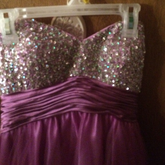 Lilac Short Prom Dress - Picture 2 of 3