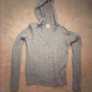 Ralph Lauren Polo Grey Cable Knit Hoodie