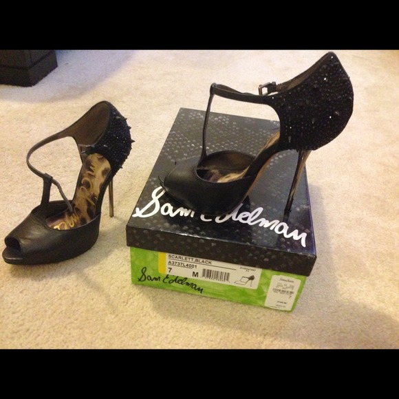 Sam Edelman black spiked heels