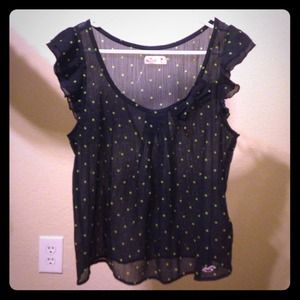 Hollister sheer blouse - size M
