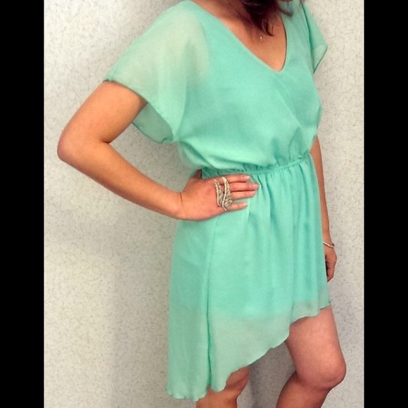 Mint Green Hi-Lo Dress (size: M)