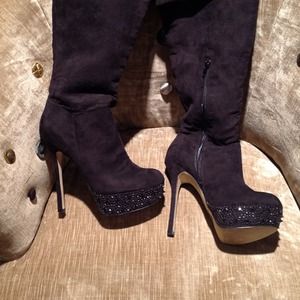 Baker black spike boots