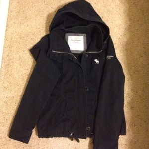 Abercrombie & Fitch navy twill jacket - size M