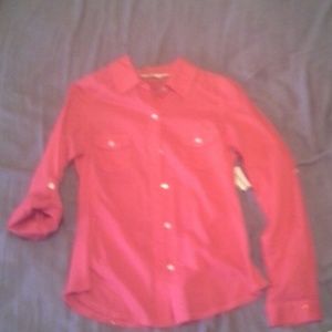 New light red button up shirt