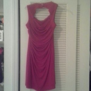 Red mid length dress