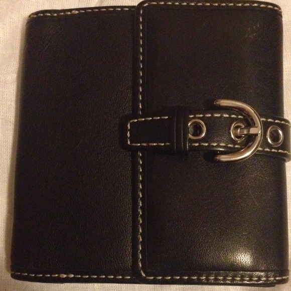Authentic Coach trifold black wallet
