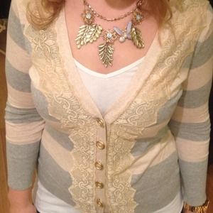 Darling Anthropologie Striped cardigan Sweater!