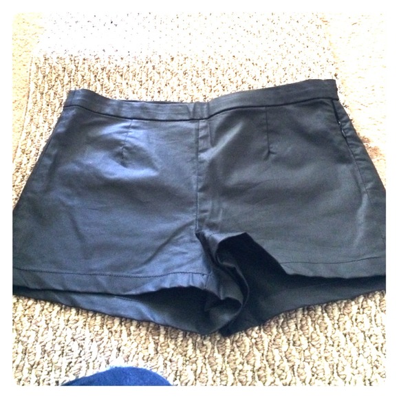 Leather shorts
