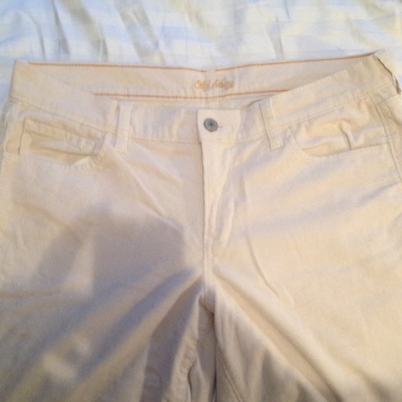 Old Navy White Corduroys