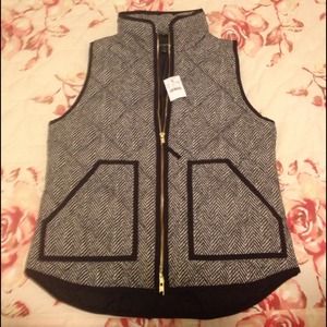 J. Crew Herringbone Excursion Vest NWT Size S