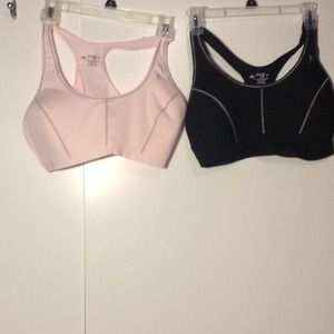 Black and pink sports bra