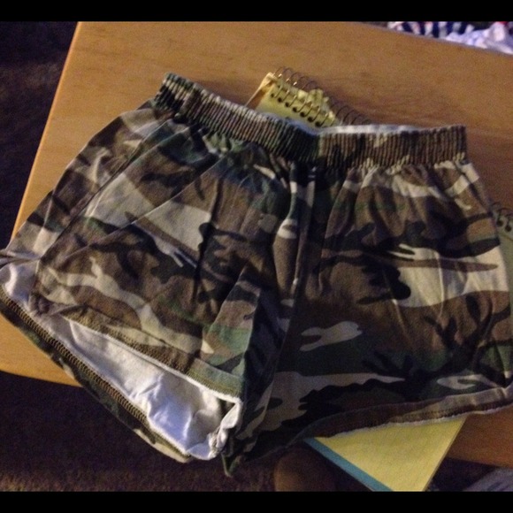 Camo pajama shorts