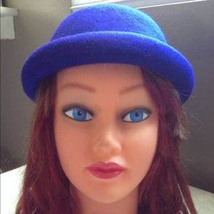 Cobalt blue bowler hat