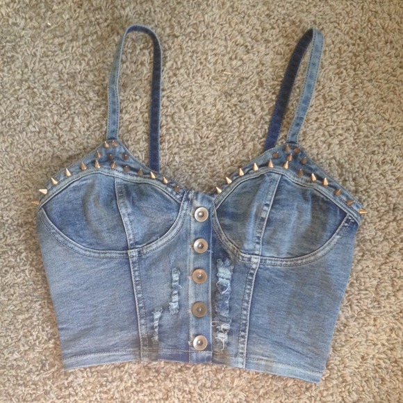 Stretchy Jean Spiked Bustier
