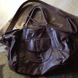 Vans brown leather bag