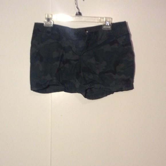 Camo shorts.