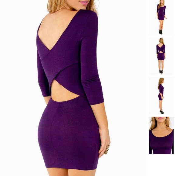 Purple Back Wrap Dress