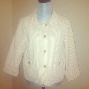 Beige stripped jacket