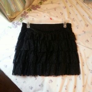 Black mini skirt