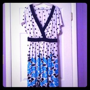 Pretty polka dot and flower dress