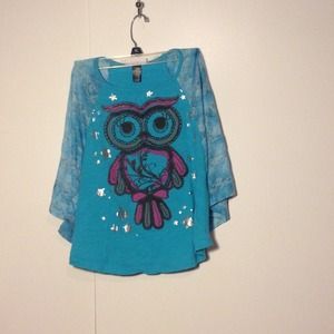 Blue owl shirt