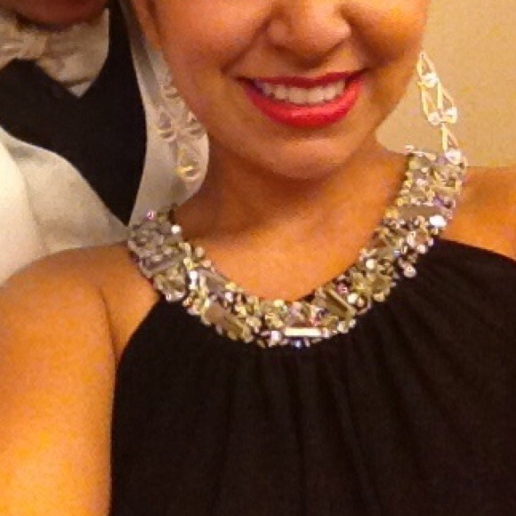 Long black silver dress. - Picture 3 of 3