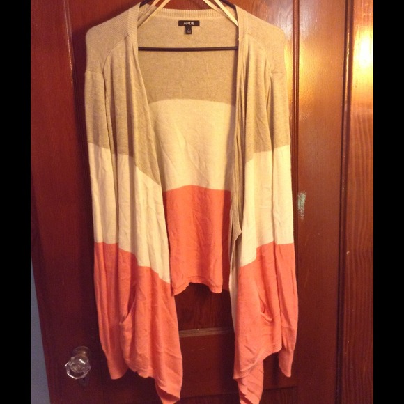 Draped color-block cardigan - Picture 1 of 2
