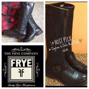 Black Veronica Frye Slouch Boots