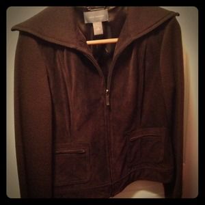 Suede and wool jacket.