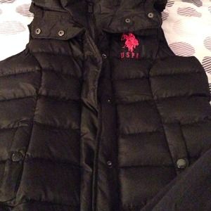 Black Polo Down Vest
