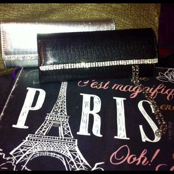 2 Aldo's clutches, black and silver - Picture 1 of 2