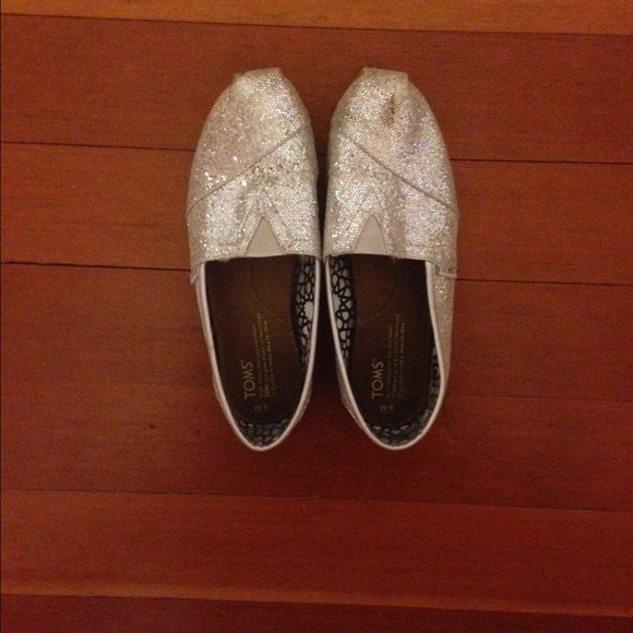 Silver Sparkly TOMS.
