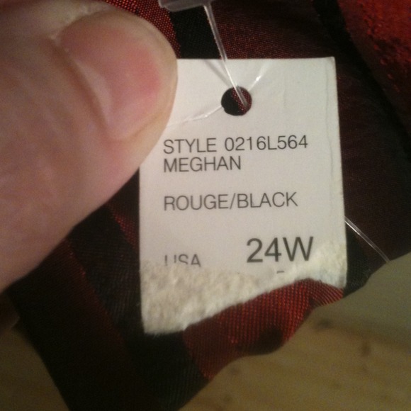 Red striped Alex Marie 24W belted top nwt - Picture 3 of 4