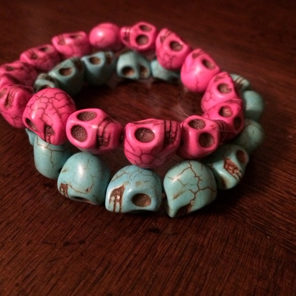 Stretchy skull bracelets.