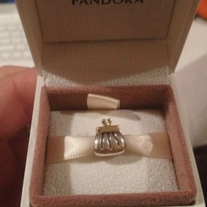 Authentic Two- tone Pandora Purse Charm
