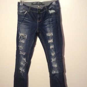 Distressed jeans