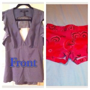 Bundle BCBG MAXAZRIA Silk Top M & J crew short S 6