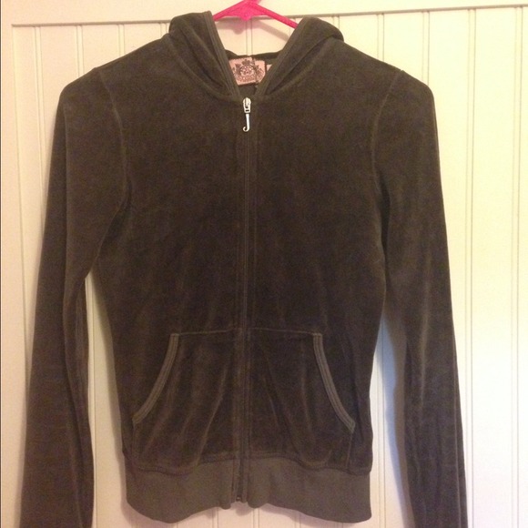 Juicy Couture, dark grey velvet jacket.