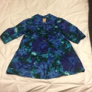 Blue / Green Floral Coat