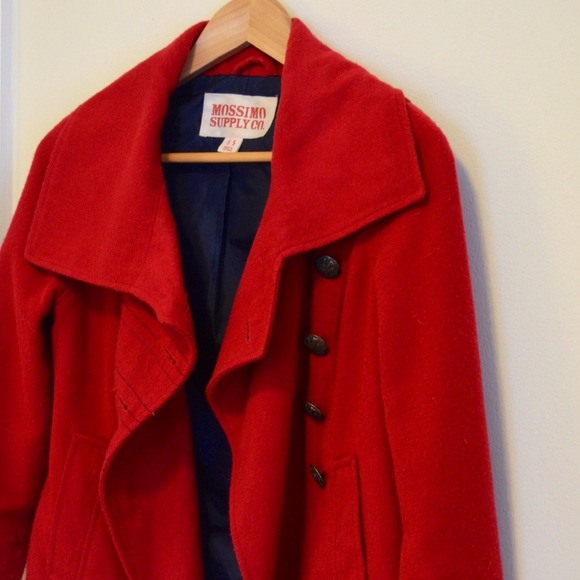 SOLD: Red Button Up Jacket - Picture 2 of 3