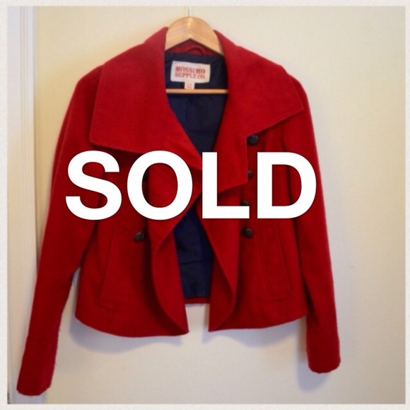 SOLD: Red Button Up Jacket