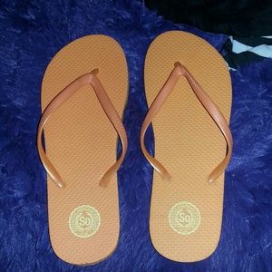Orange flip flops