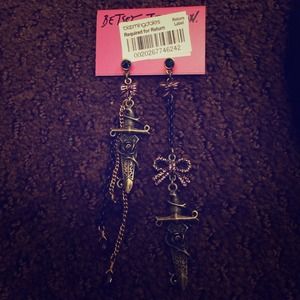 Betsey Johnson sword earrings
